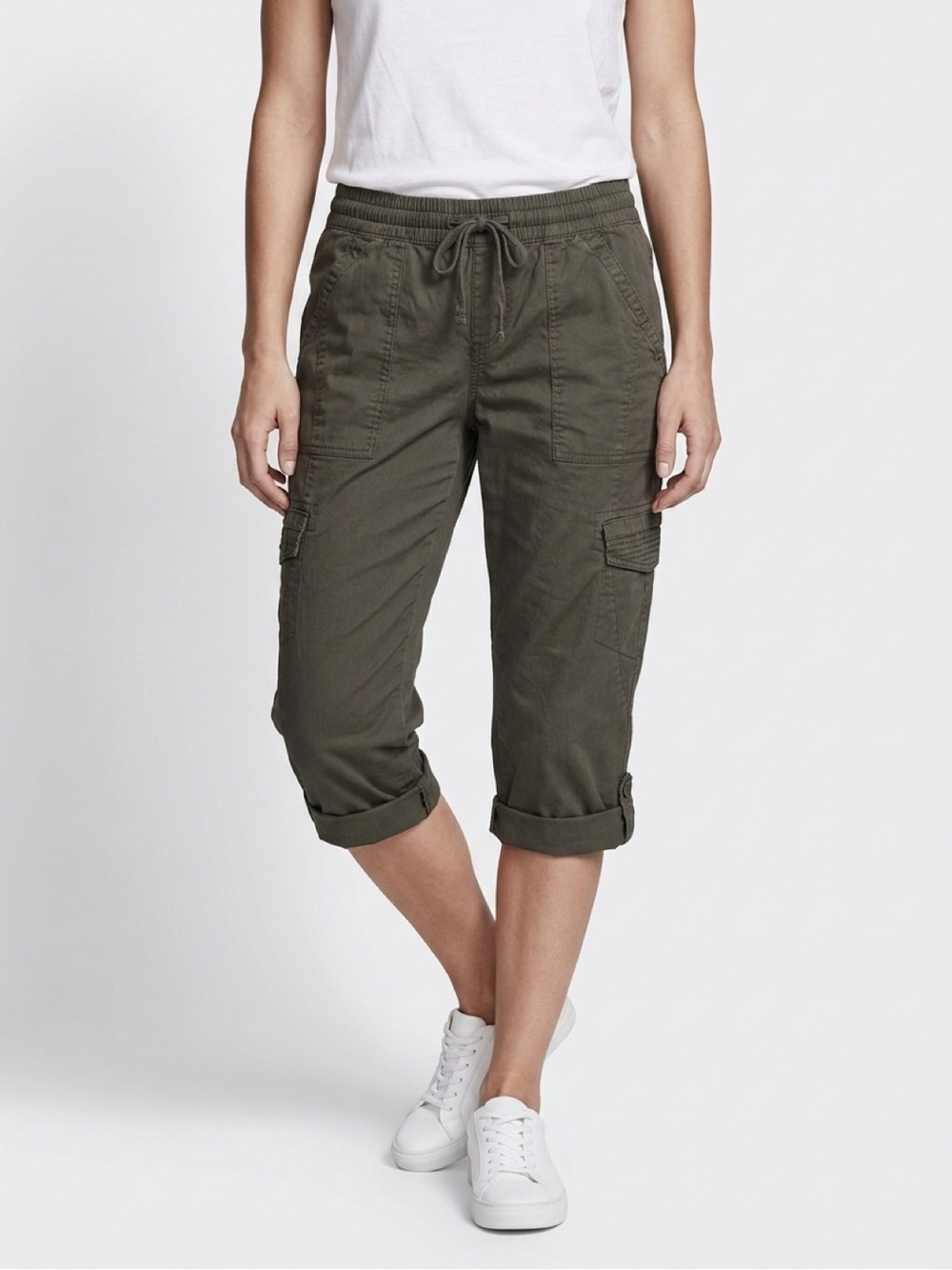 Supplies Olive Green Convertible Cargo Capri Pants Womens 6 Utility